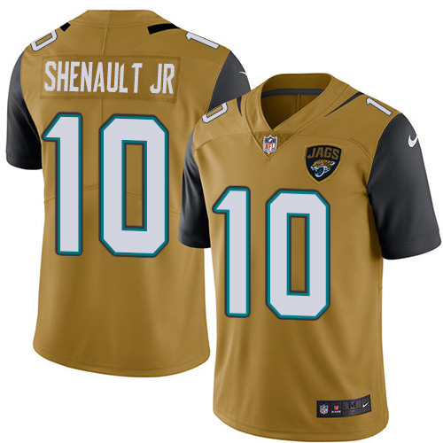 Jacksonville Jaguars #10 Laviska Shenault Jr. Gold Youth Stitched NFL Limited Rush Jersey->youth nfl jersey->Youth Jersey